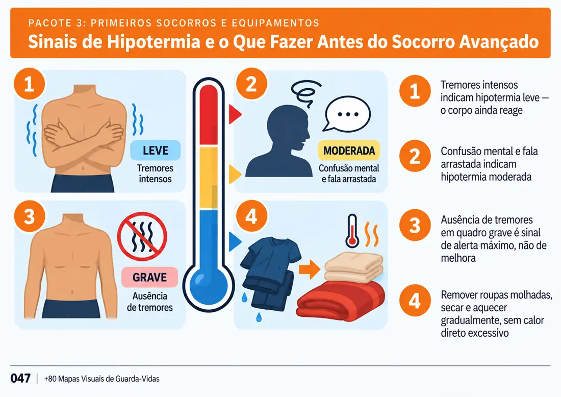 Mapa 047: Sinais de Hipotermia e o Que Fazer Antes do Socorro Avançado