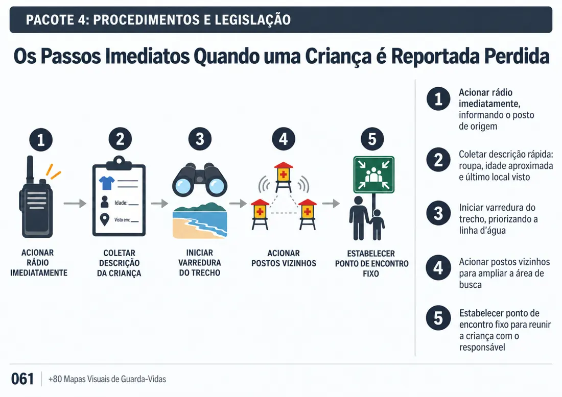 Mapa 061: Os Passos Imediatos Quando uma Criança é Reportada Perdida